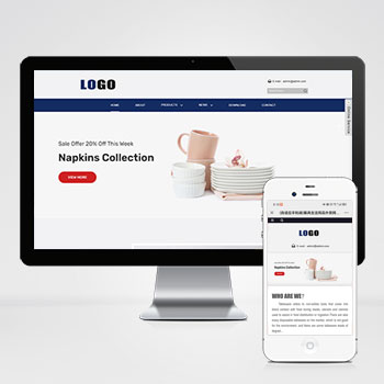 英文外贸餐具生活用品网站模板下载 探索