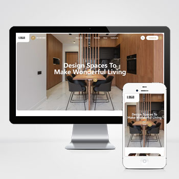 响应式室内家居设计英文外贸网站模板下