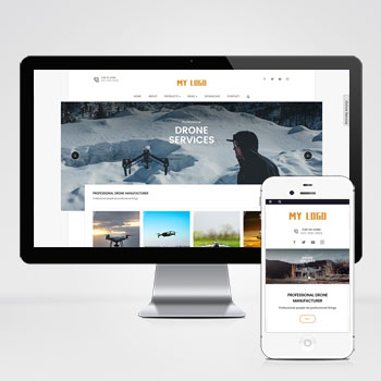 无人机英文外贸企业pbootcms网站模 提供最